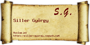 Siller György névjegykártya