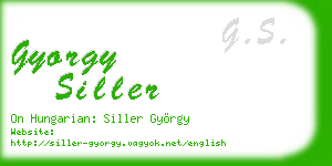 gyorgy siller business card